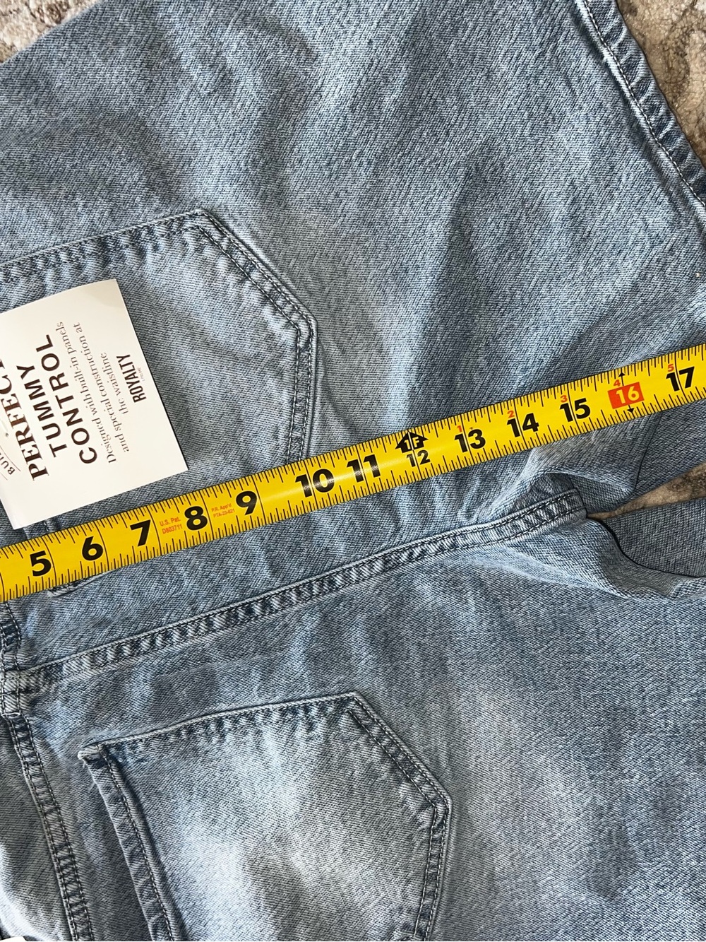 Royalty for Me Size 14W Tummy Control Stretch Denim Shorts NWT - Picture 7 of 13